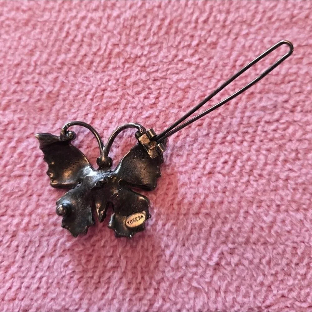 Vintage Gerard Yosca Signed Butterfly Hair Clip